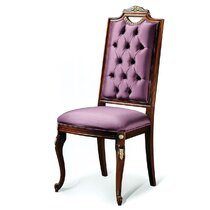 Ava Upholstered King Louis Back Arm Chair in Almond Buff