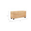 42" Natural Rattan & Solid Mahogany Lift-Top Storage Trunk