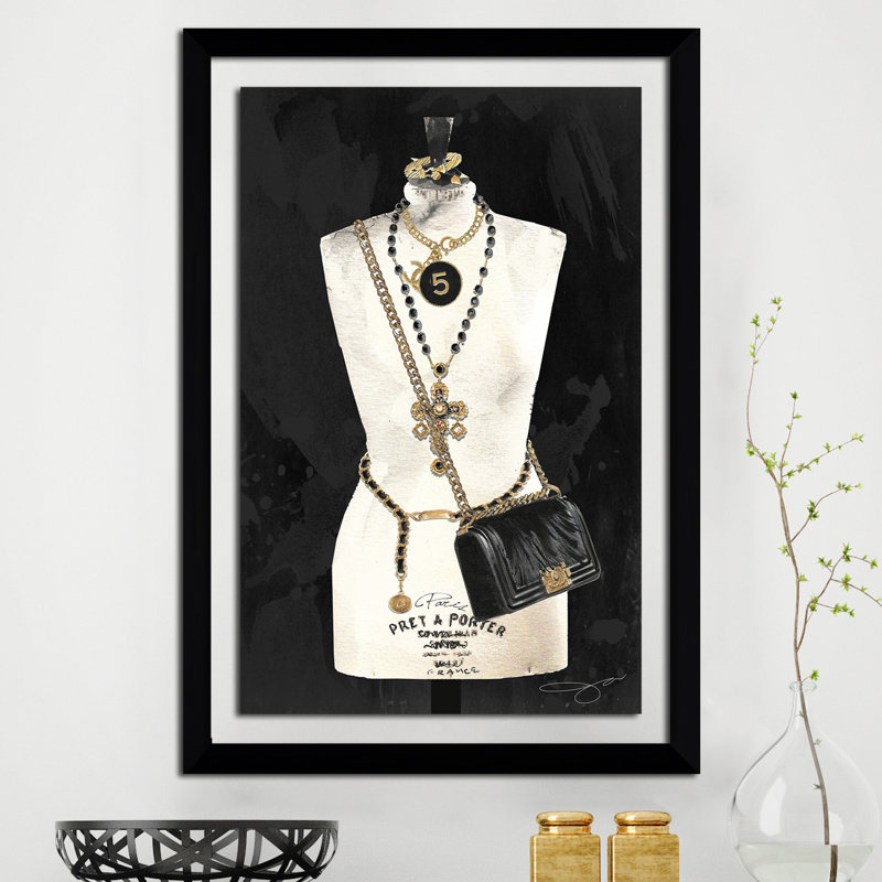 «Dress for Success Paris», impression, Cadre noir, H 27,5 po x l 21,5 po x P 0,75 po
