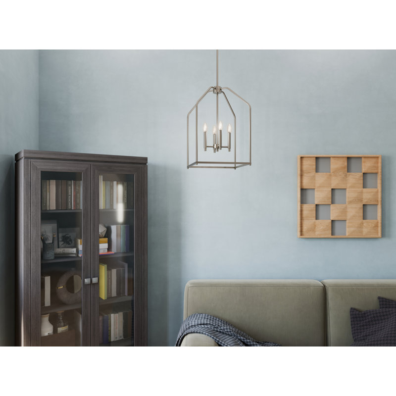 4-Light 16" Brushed Nickel Pendant, Brushed Nickel