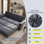 Très grand lit très grand en velours gris escamotable avec sièges confortables et options de couchage
