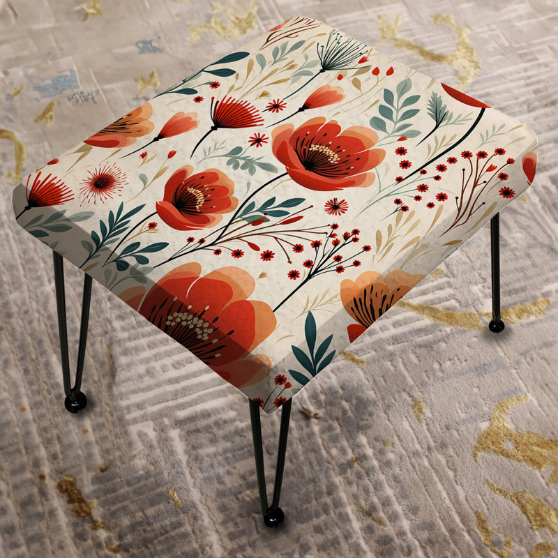 Repose-pieds Red Coastal Serene