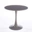 31.5" Grey Colour Top Tulip Table Mid-Century Dining Table For 2-4 People With Round Mdf Table Top, Pedestal Dining Table, End Table Leisure Coffee Table-526882396-526882397