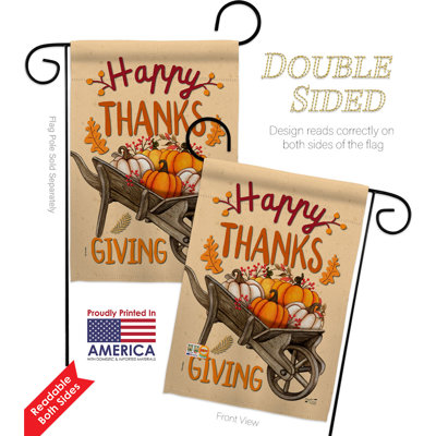 Ensemble de drapeaux en polyester 18,5 po x 13 po Thanksgiving