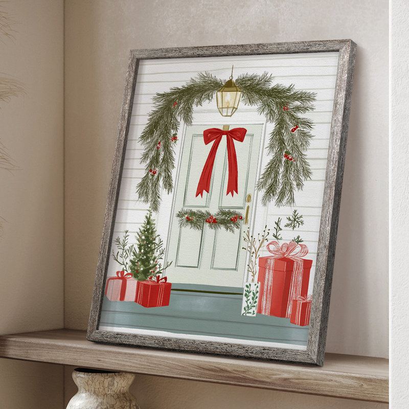«Christmas Holiday Art CCLX III», reproduction encadrée - bois massif, H 11 po x l 9 po