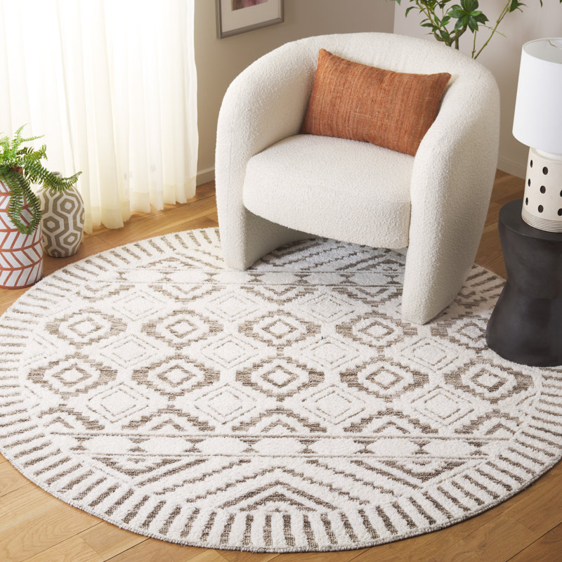 Bouley Tufted Performance Southwestern Rug, Round 6'