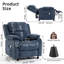 Chenille Power Recliner Chair With Wheels, Adjustable 90°-165° Reclining Sofa With Side Pocket, For Living Room Bedroom-1793068600