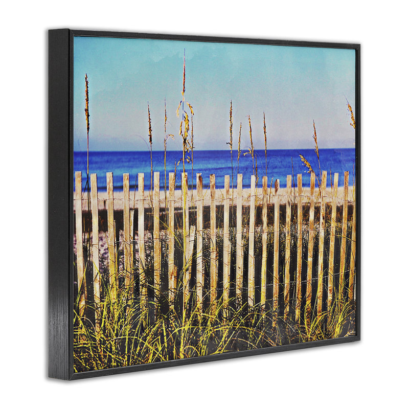 Reproduction d'art giclée sur la plage en Floride par Bill Carlson, Giclée encadrée noir minuit, H 16 po x l 20 po