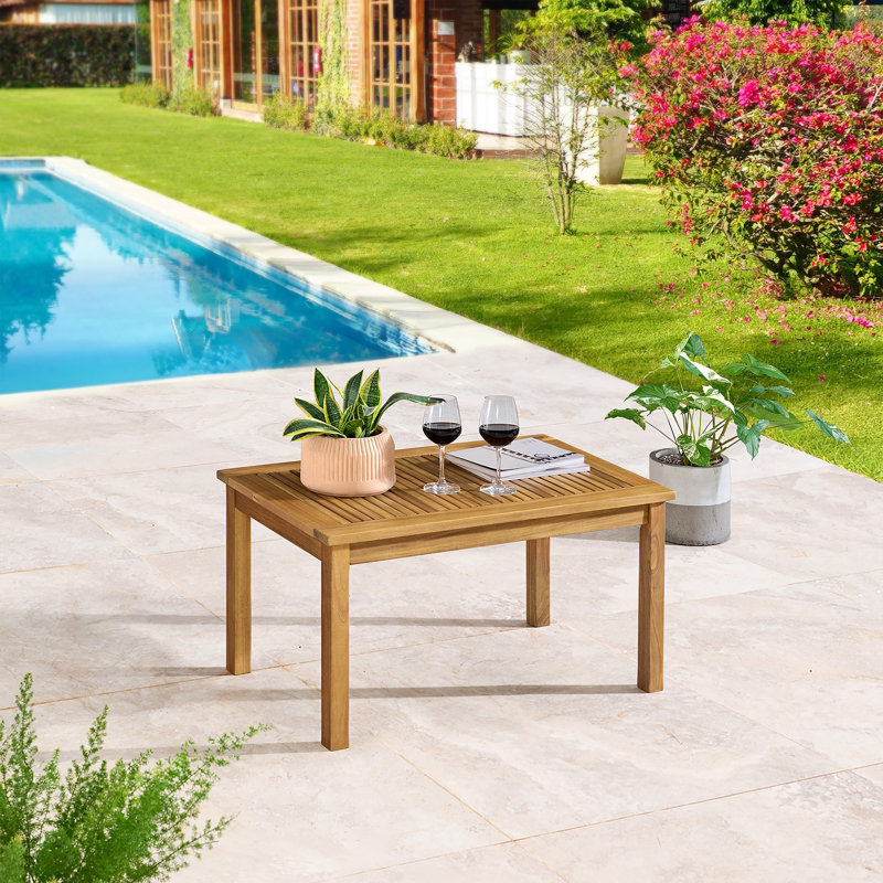 Okemo Acacia Wood 34 "" Coffe Table,  17'' H X 31.5'' W X 19.7'' D