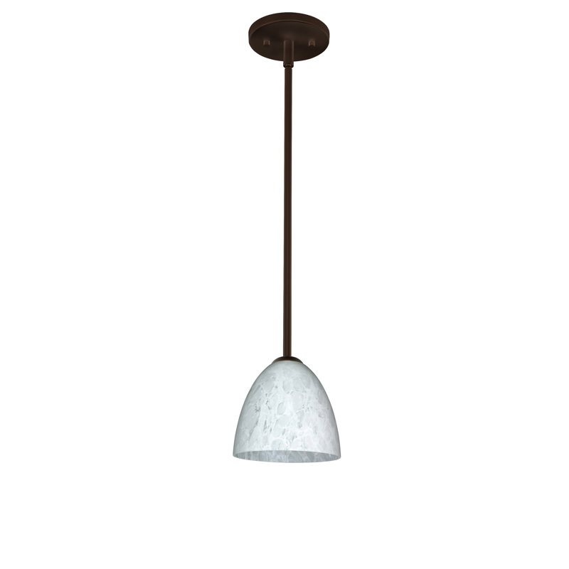 Luminaire suspendu 1 cloche pour une cloche Vila, Bronze, Magma, Incandescent