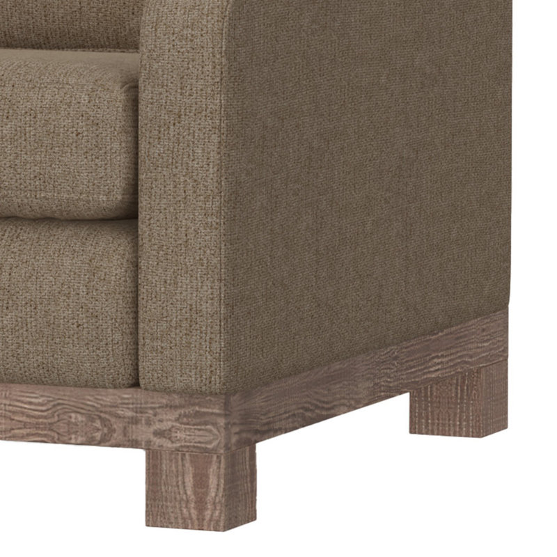 Fauteuil large de 31,75 po Giralda Casoni, Tissu brun clair 152