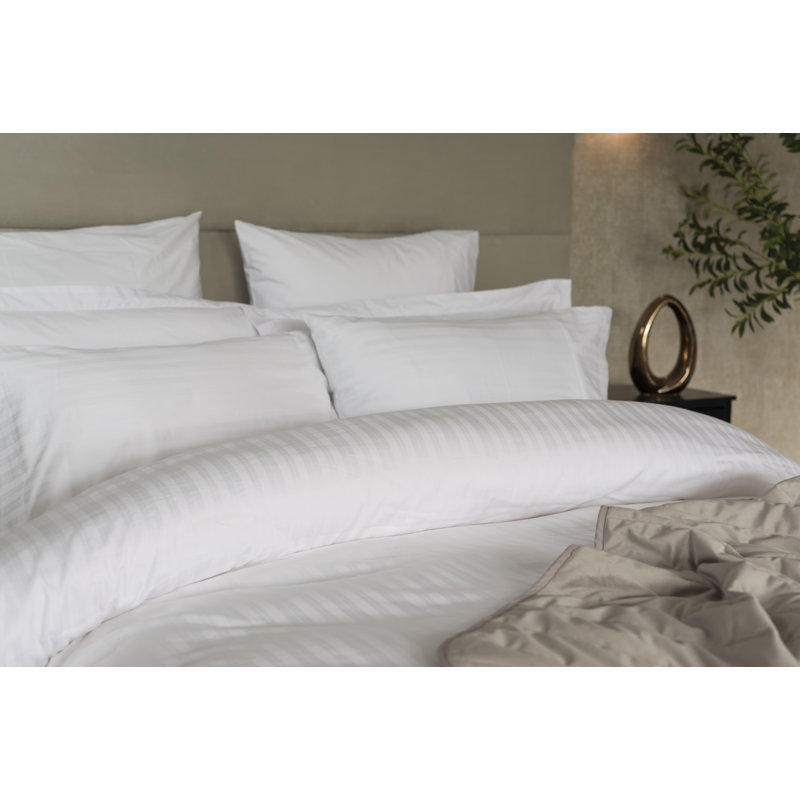 Tribeca Cotton Duvet Cover Set with Pillowcases, Double, White