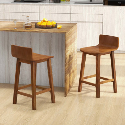 Itsuko  Wood 24.5'' Counter Stool