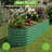 Heavy-Duty 8x2x1.5ft Galvanized Steel Raised Garden Bed – Weatherproof Oval Planter Box, Safety Edging, Tool-Complimentary Assembly – Outdoor Gardening Vegetables, Herbs, Flowers – Green, 240x60x45cm-1715318417-1715318420