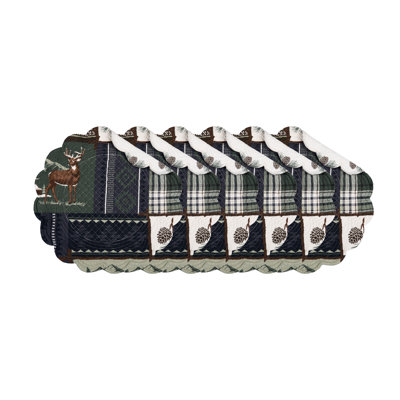 Ensemble de 6 napperons en coton 17 po Parkton
