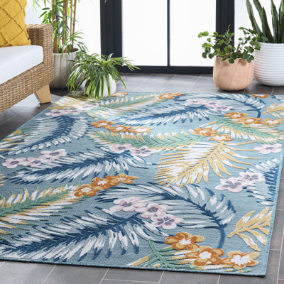 Tapis Cabana 451 à motif floral pour intérieur/extérieur