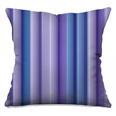 Blue Purple Stripes Double Sided Throw Pillows