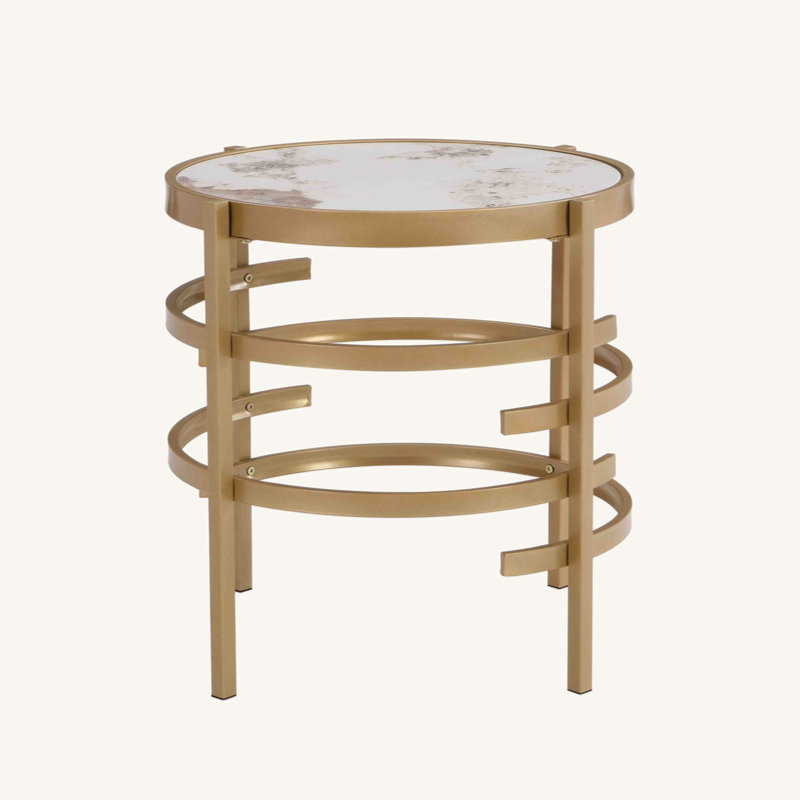 Ballintrae Coffee Table, Golden, 21.65'H x 20.67''W x 20.67''D