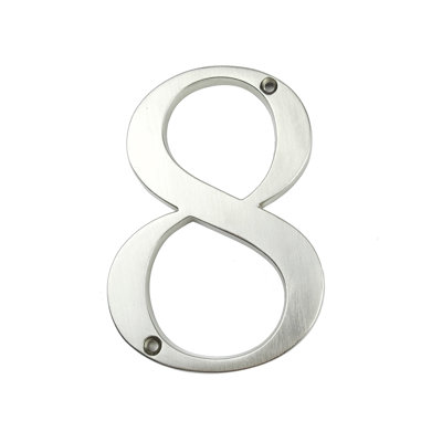 4 inch (10cm) Metal House Number, Zinc Alloy