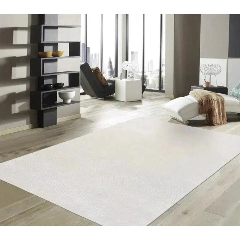 Tapis beige 7 pi 9 po x 9 pi 9 po One-of-a-Kind