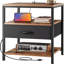 45cm W Metal Bedside Table