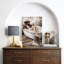 Illustration de style de vie rustique de style «Western Cowgirl Bath with Beer Rustic», impression de giclée sur toile encadrée-126032323-126032330