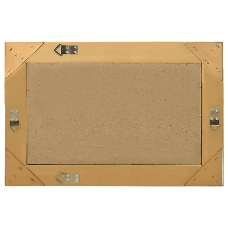 Ginsberg Wood Square Wall Mirror, White, 50cm H x 40cm W
