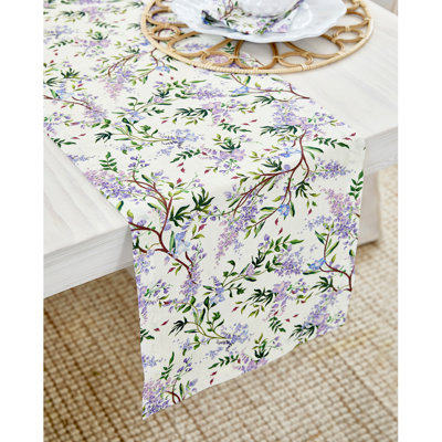 Lilacs - 100% Pure Linen Table Runner