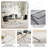 5-Piece Modern Dining Set – Rectangular Glass Table With Metal Base & 4 Faux Leather High-Back Chairs-114850837-114850838