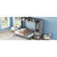 Full Size Gray Bed, Side Flip Feature, Storage Drawers, Keep Your Space Organized Multifunctional Wall Tailor Layout, 107.5"l X 58"w 72"h