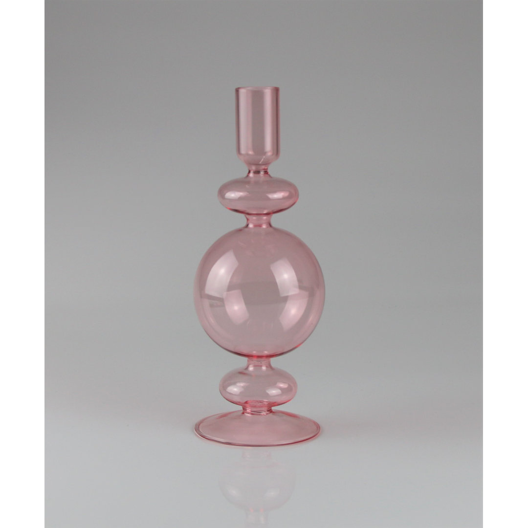 Kerzenständer Rose Glas 10*22