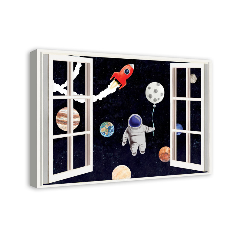 «Parramatta Astronaut In Space Window», art sur toile, H 20 po x l 30 po x P 1,25 po