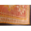Tapis de couloir orange marocain en Tapis décoratif laine de conception unique 4 pi 5 po x 11 pi 4 po noué à la main