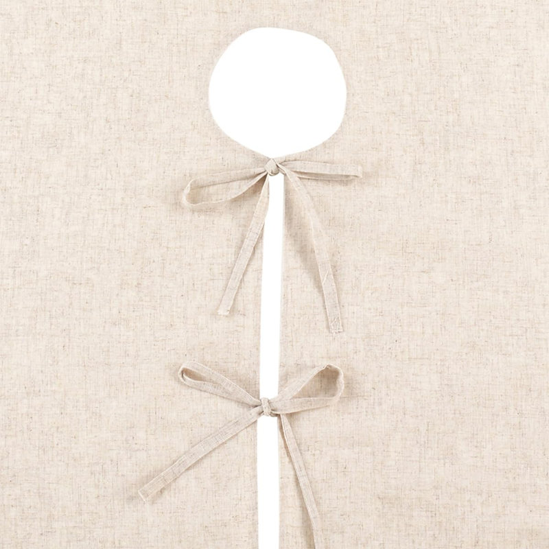 Jupe d'arbre de Noël décorative en mélange de lin naturel 72 po, H 72 po x l 72 po, Naturel
