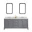 Bernardo Queen 72" Sink Carrara Quartz Countertop Bath Vanity with Faucet-358067044-358067046-427753923