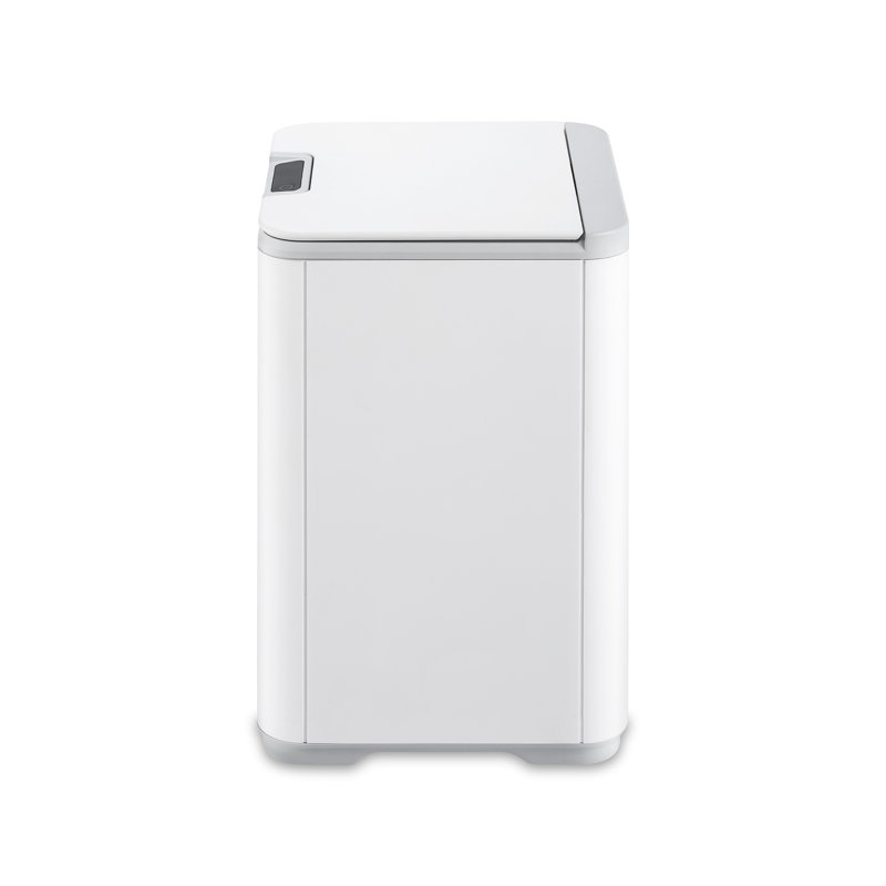 White Plastic 2.6 Gallon Motion Sensor Trash Can