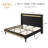Modern Diamond-Tufted Upholstered Bed Frame With RGB LED Lights, USB Charging Ports & Wingback Headboard-1506992541-1506992537
