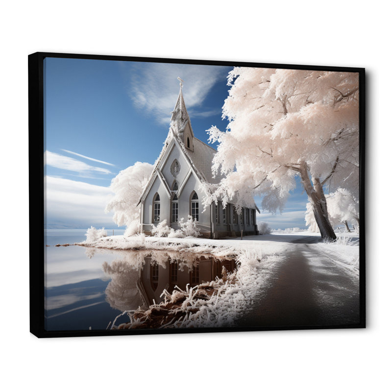 Église de la Grâce Divine, Cadre flottant noir, H 34 po x l 44 po x P 1,5 po