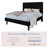 Modern Corduroy Upholstered Platform Bed Frame With Adjustable Headboard, Under Bed Storage, No Box Spring Required, Full Size,Queen Size,King Size,Multiple Colors-1039970798-1039970797