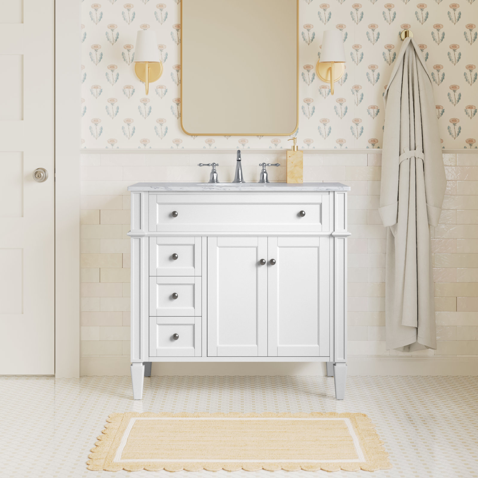 Rivers 36'' Single Bathroom Vanity, White