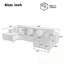Canapé modulaire en U avec bande lumineuse à DEL RVB et 6 coussins-1106100287