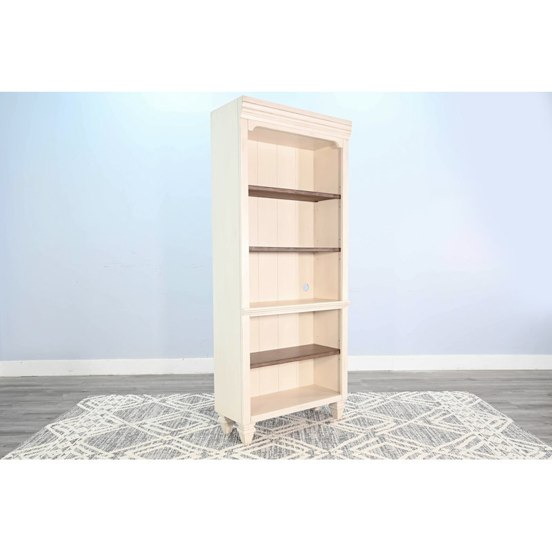  Grande bibliothèque ouverte blanche de H 76 po