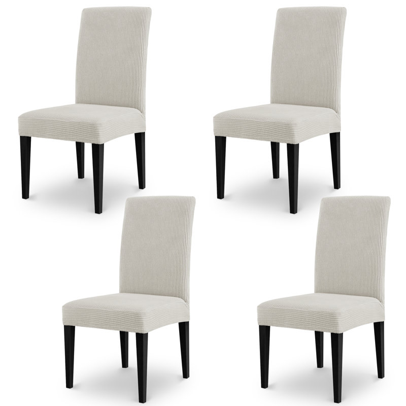 Housse pour chaise de salle à manger Dlerfeut, Blanc