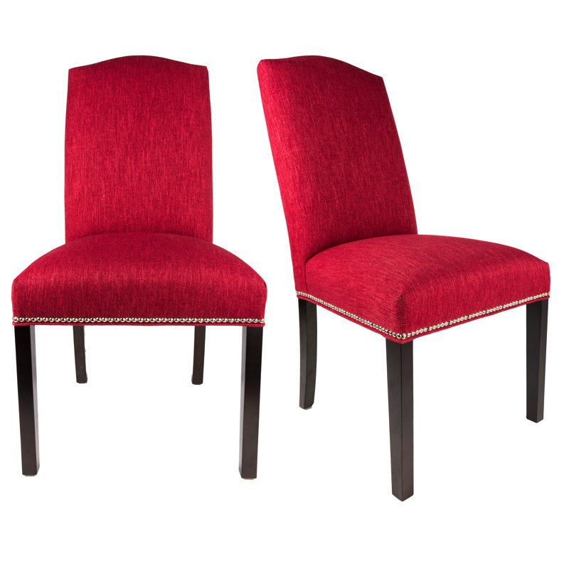 Chaise rembourrée, Espresso, Bleu denim
