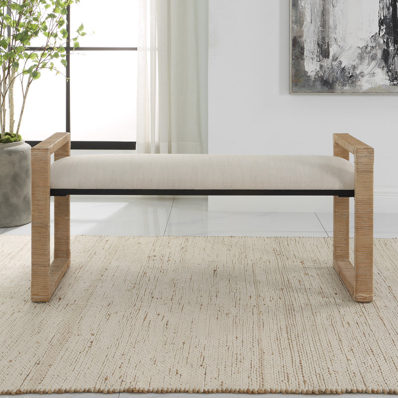 Carlacia Polyester Blend Upholstered Bench
