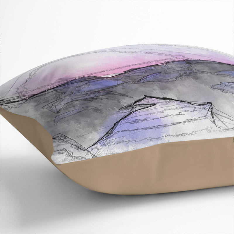 Abstract Square Cushion, Stone, 55cm H x 55cm W x 20cm D