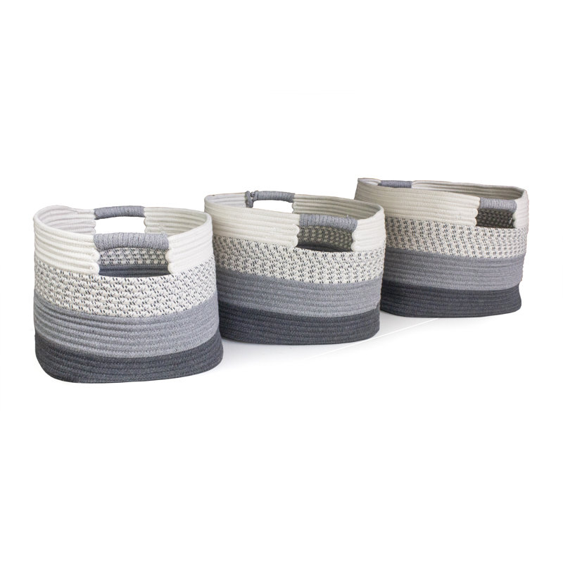 Ensemble de 3 bacs de rangement en tissu
