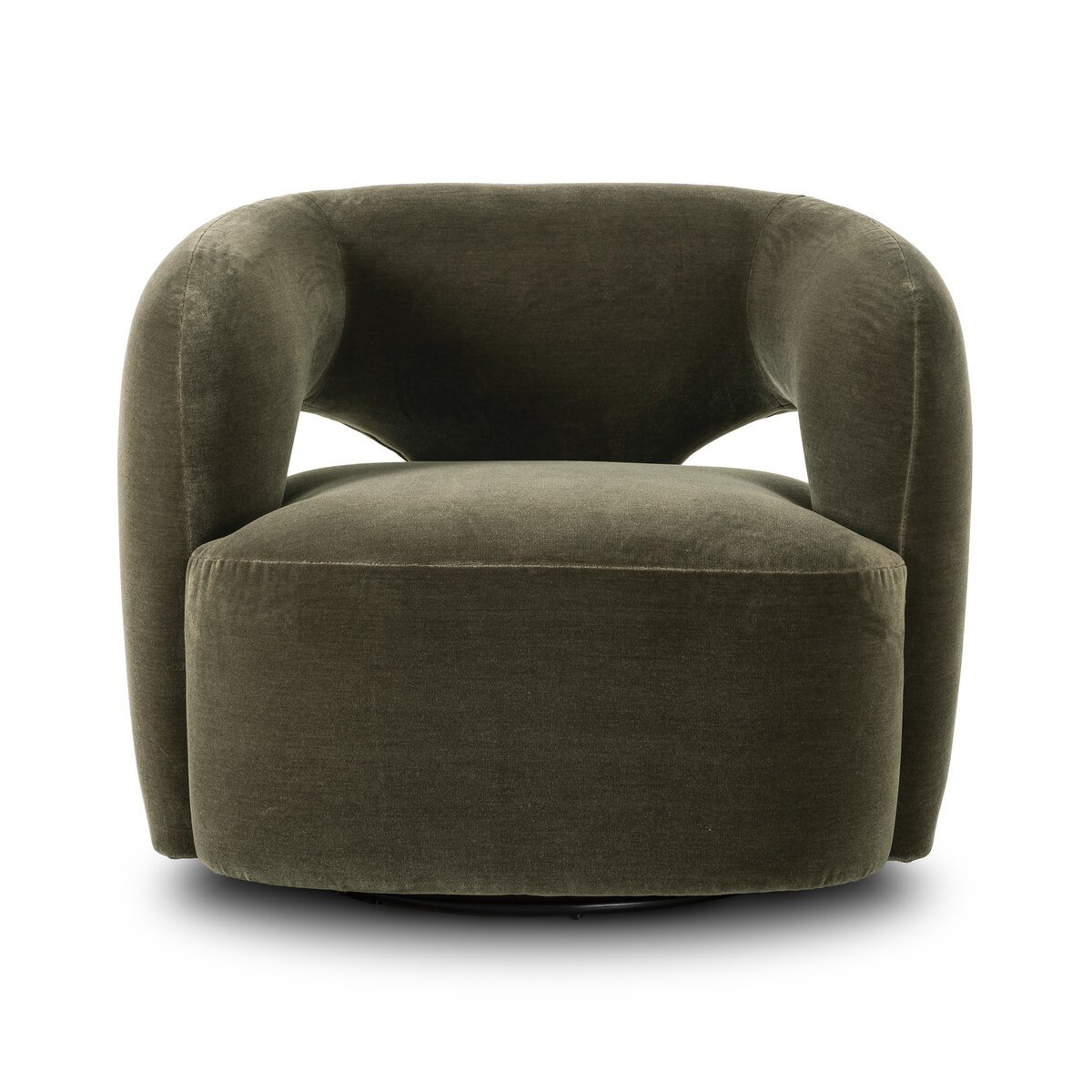 Novella Swivel Chair-Monte Olive, Monte Olive Polyester Blend
