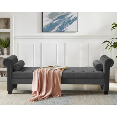 Velvet Upholstered Bench