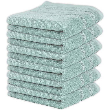 Seafoam Hotel Hand Towel, Green, Cotton Sold by at Home